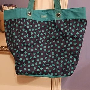 Thirty-One polka dot large tote bag.